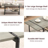 40''Coffee Table with Storage Shelf,Rustic Farmhouse Sofa Table for Small Spaces