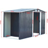 Garden Metal Storage Shed with Log Storage for Organized Outdoor Spaces