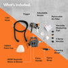 VonHaus Paint Sprayer 800W, Electric Spray Gun for Outdoor & Indoor, 1300ml Cup