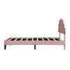 UPHOLSTERED 3TF SINGLE BED FRAME WITH HEADBOARD, SOLID WOOD SLAT, VELVET, PINK