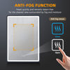 Bathroom Mirror Cabinet with Shaver Socket Demister 3 LED Lights Black Cupboard
