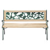 Garden Bench Outdoor Wooden 3 Seater Rose Lattice Cast Iron Legs Patio Park Seat
