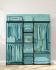 Industrial Open Wardrobe Clothes Rail Rack Bedroom Storage Metal Unit Shelves