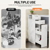 Bathroom Slim Floor Cabinet Narrow Wooden Storage Cupboard Toilet with Drawer Xp