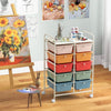 10-Drawer Rolling Utility Cart Kitchen Organizer Storage Trolley w/ Wheel