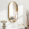 Industrial Style Oval Wall Mounted Mirror Bathroom Hanging Vanity Mirrors 70cm