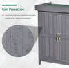 Garden Storage Tool Shed Cabinet Outdoor Wooden Box Shelves Organizer Cupboard