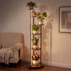 Rolling Round Display Rack with 16-Color LED Lights
