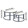 Coffee Tables for Living Room Set of 2 Modern Nesting Coffee Tables Black Finish