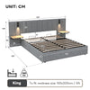 Upholstered Bed With Storage, Ottoman Bed Frame King Size Storage Bed 5ft Grey