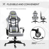 Vinsetto Racing Gaming Chair w/ Lumbar Support, Gamer Office Chair, Grey White