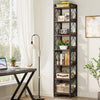 7-Tier Extra Tall Narrow Bookshelf, 78.7 Inch Skinny Bookcase for Small Spaces