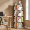 4-Tier Rotating Bookshelf Bookcase Display Floor Standing Corner Revolving Shelf