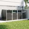 Four Wheelie Bin Storage Metal Store Cover Garden Rubbish Dustbin Keeping 4 Shed