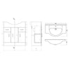 Bathroom Cabinet Vanity Unit Sink Basin Storage White Ceramic Bundle Furniture