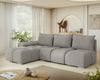 L-Shaped Sofa Bed with Storage Velour Water Repellent Left/Right Corner BESTII