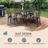Vintage Dining Set Cast Aluminium Furniture Outdoor Garden Patio 4 Chairs Table