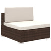 Outdoor Lounge Set 24 Pieces Poly Rattan Garden Sofa Seat Brown/Black