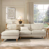 Dusk Hampshire Beige Textured Weave Left Hand Chaise Sofa RRP £899