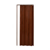 12mm Brown Plastic Folding Accordion Door PVC Gloss Washable Doors Sliding Panel
