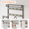 Coat Rack Shoe Bench with Storage Cubbies, Hooks & Top Shelf，Entryway Organizer