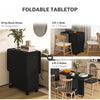 Dining Table Set Folding Drop Leaf Table with Storage 4 Chairs