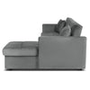 Milo Grey Corner Sofa Bed with Storage Velvet Pull Out Bed Left or Right Chaise