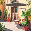 Wall Mounted Cantilever Umbrella Garden Patio Tilting Sunshade Parasols