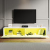 160cm High Gloss White Floating TV Stand Unit Cabinet Wall Mounted Storage Door