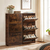 Shoe Rack Shoe Storage Cabinet Wood Stand Cupboard Unit 3 Flip Drawer Organiser