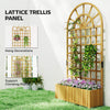 Wooden Raised Planter with Trellis, Raised Bed for Garden with Lattice and Drain