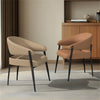 Set of 2 Leather Dining Chairs Modern Kitchen Dressing Room Bedroom Padded Seat