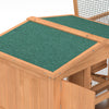 PawHut Rabbit Hutch, Guinea Pig Hutch 2 Tier with Run for Outdoor Garden
