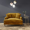GRADE A2 - Mustard Velvet Loveseat - Payton A2/PAY044