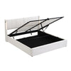 Upholstered Ottoman Storage Bed with Hydraulic Lift & Headboard, Super King Size