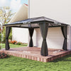 3.6 x 4m Aluminium Hardtop Gazebo Canopy w/ Polycarbonate Top