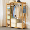 Strong Wooden Clothes Rail Garment Rack Hanging Stand Storage Shelf Tidy Closet