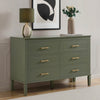 Dusk Sienna Vetiver Green & Gold Effect 6 Drawer Chest of Drawers RRP £499