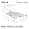 UPHOLSTERED OTTOMAN BED 4FT6 DOUBLE BED FRAME WITH STORAGE, VELVET FABRIC GREY