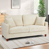 Modern 2/3 Seater Corduroy Sofa Bed with 2 Bolster Home Room Recliner Couch Sofa