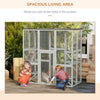 Wooden Cat House, Catio Cat Outdoor Enclosure with Platforms,180 x 98 x 180 cm