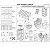 Black 300L Plastic Storage Box Garden Outdoor Shed Utility Cushion Chest Truck