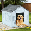 Outdoor Large Dog Kennel Grey Durable Plastic Winter House Insulating Waterproof