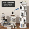 4-Layer 360° Rotating Bookshelf Bookcase Display Floor Standing Storage Rack