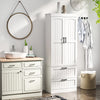 Kitchen Pantry Cupboard,Tall Storage Cabinet with 2 Doors 3 Shelves & 2 Lmvmmpop