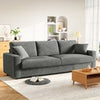 3/4 Seater Corduroy Sofa Jumbo Cord Modern Sofa Couch Seats with 2 Pillows Soft