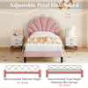 Velvet Upholstered 3ft Single Bed Frame with Headboard, Solid Wood Slats, Pink