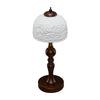 Vintage Table Lamp with Rose Carved Ceramic Shade Classic Desk Light for Bedroom