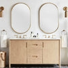 Industrial Style Oval Wall Mounted Mirror Bathroom Hanging Vanity Mirrors 70cm