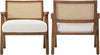 Mid-Century Modern Boucle Fabric Armchair Accent Chair for Living Room, Bedroom